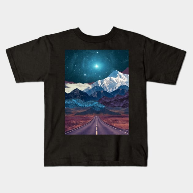 Starlight Road Kids T-Shirt by leafandpetaldesign